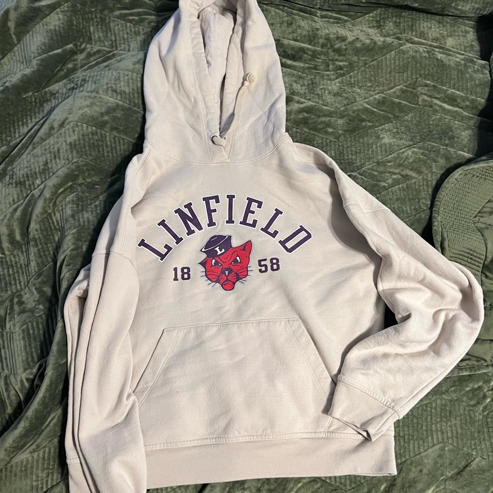 Champion Cream Hoodie with Logo